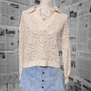 Freshman 1996 Knit Pullover Boho CottageCore Layering Lightweight Size  Small